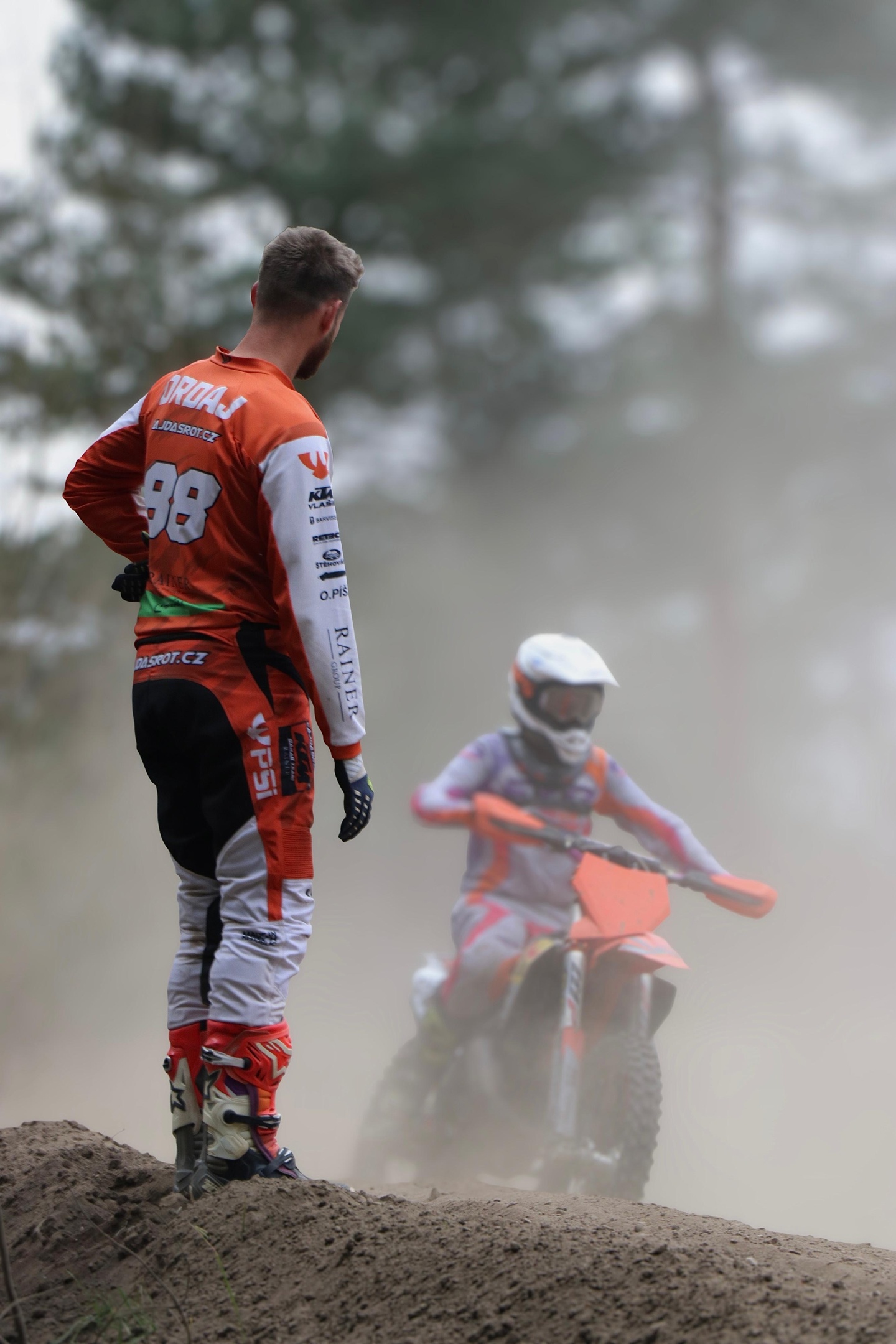 Dušan při motokrosovém tréninku